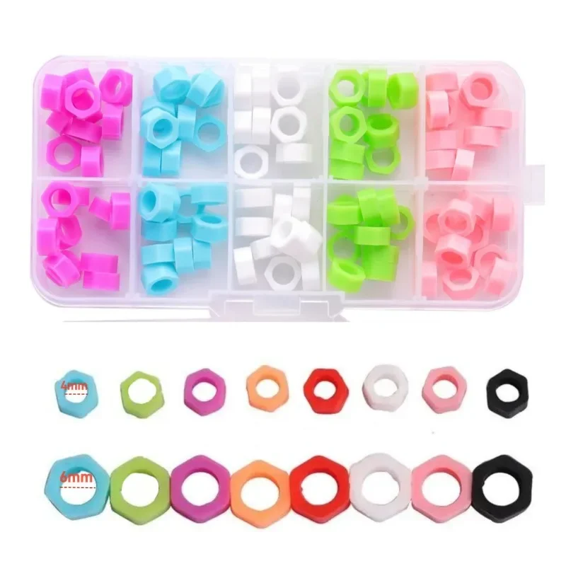 100Pcs 4/6mm Silicone Color Code Ring Dental Instrument Identification Circle Dentist Tools Mark Bands Dentistry Materials