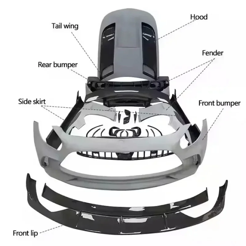 YICKU Kit corpo di alta qualità per GT Upgrade BS Style Ricambi auto Paraurti anteriore Paraurti posteriore Minigonne laterali Parafango
