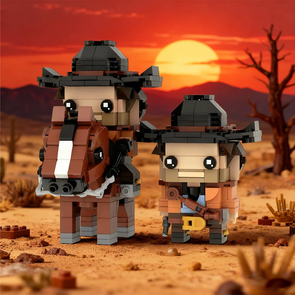 MOC Red Dead Redemption Arthur Morgan Building Blocks Model Arthur Morgan Action Figures Bricks Assembly Toys Kids Birthday Gift