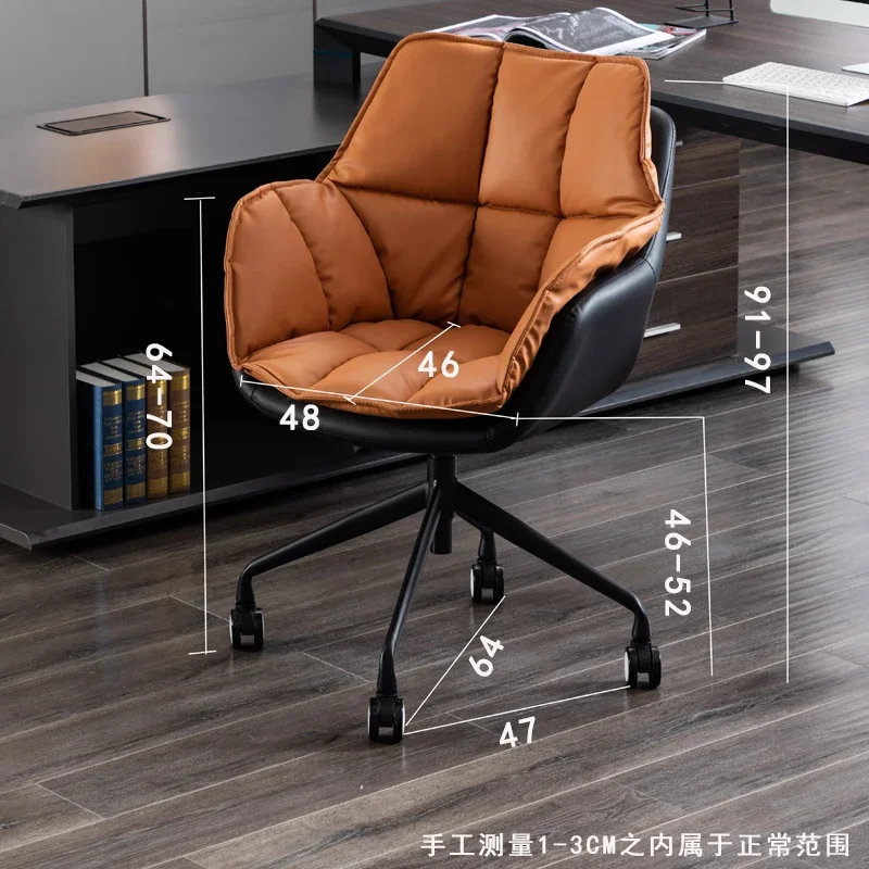 Gamer Office Chair Ergonomic Home Office Desk Chairs Mid-Back Vanity Chair with Wheels Arms Swivel Computer Task Chair Swivel