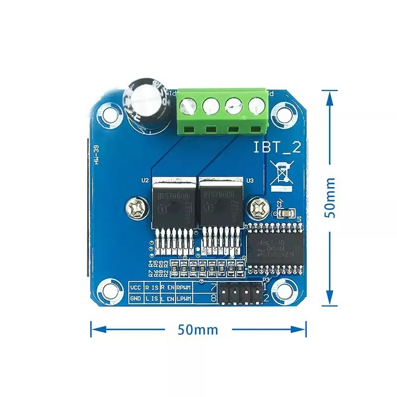 BTS7960 High Power Motor Driver Module 43A Current Limiting for Smart Car Robot Thermoelectric Cooler Peltier Drive