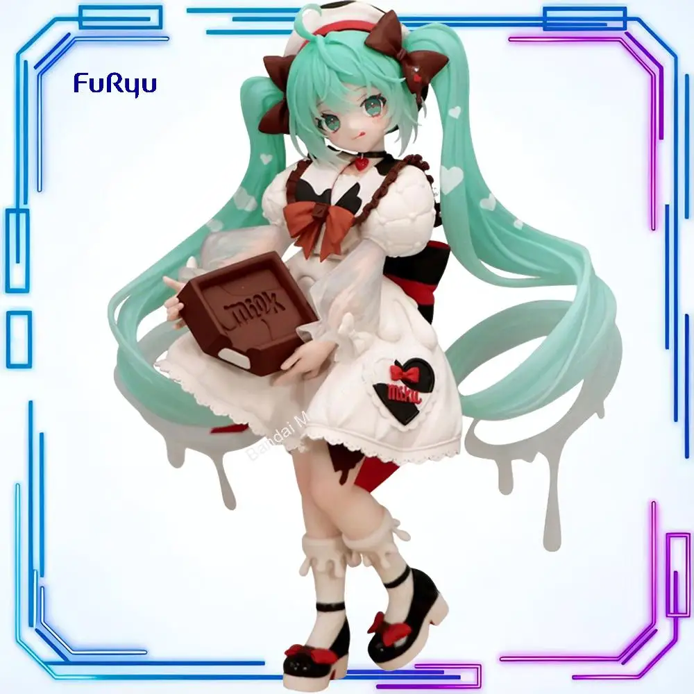 In Stock FuRyu Original Genuine Piapro Characters Hatsune Miku Tirol Chocolate Trio-Try-iT Figure Milk Ver. 18cm Model Toys Gift
