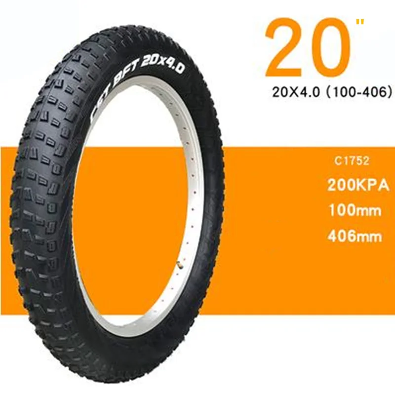 CST Fat Tire 20x4.0 20 Zoll Elektro-Fatbike Reifen Schlauch für Schneemobile, Fahrräder, ATVs, rutschfest, Winter – Detail 6