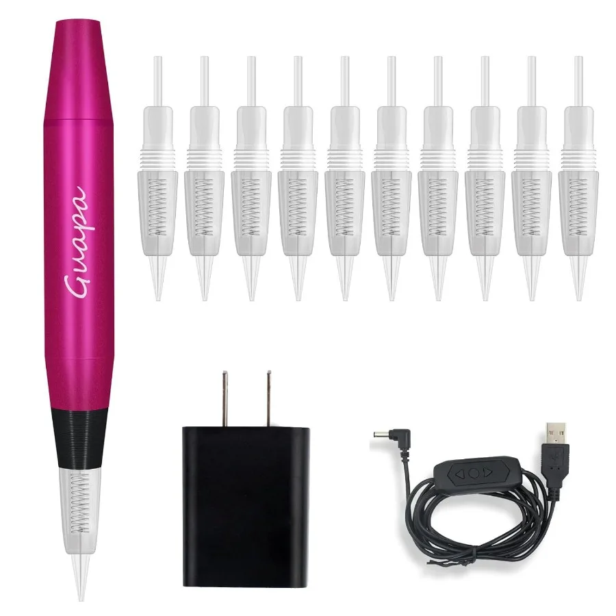 

Portable Tattoo Machine Pen for Eyebrow and Lip Permanent Makeup with 1R and 3R Cartridge Needles Ideal for Ombre Brows and Bod