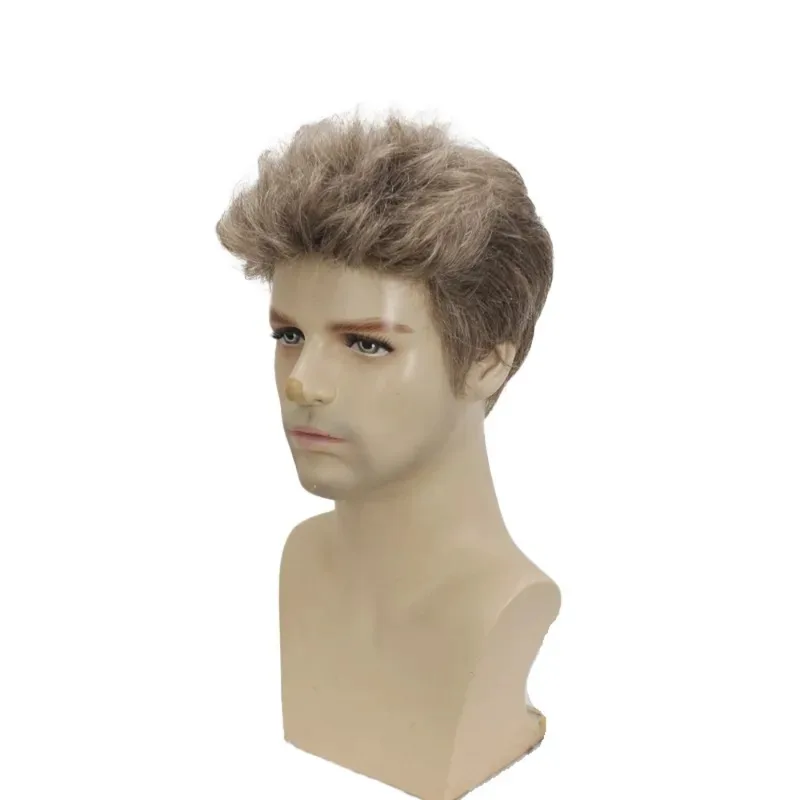 Parrucca cosplay Albert Wesker RE Capelli sintetici biondi per uomo jk;6