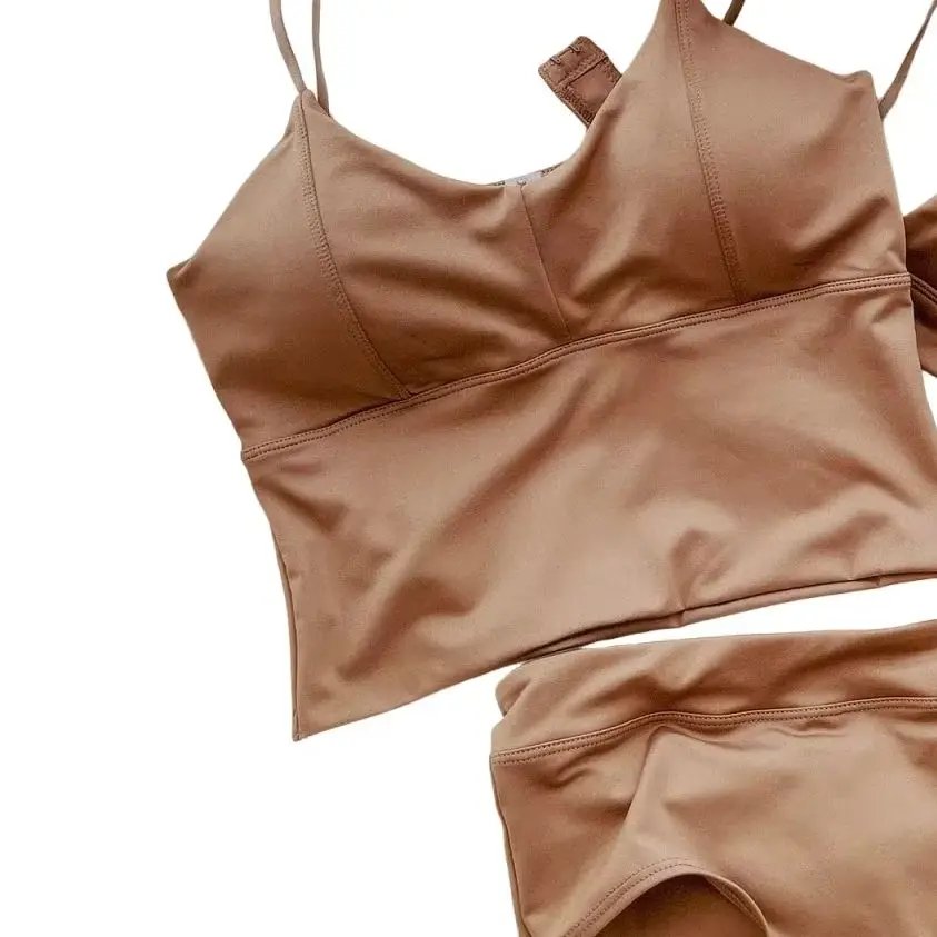 KUCLUT wirefree triangle cup tube top bra sets with a camisole gathered collect the breasts thin seamless solid color lingerie