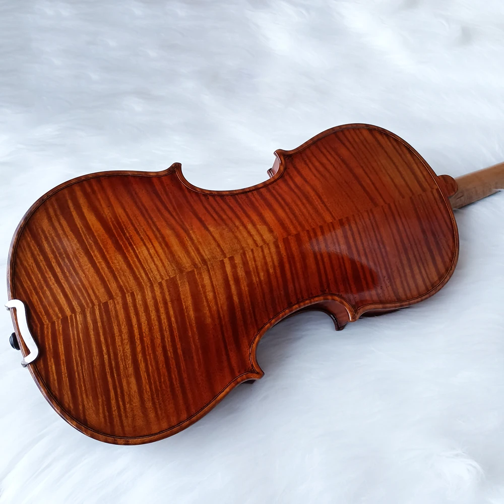 

over 30 years tiger patterned maple violin 4/4 Copy Antonio Strarius 1714 European Spruce oil varnish Professional Violin