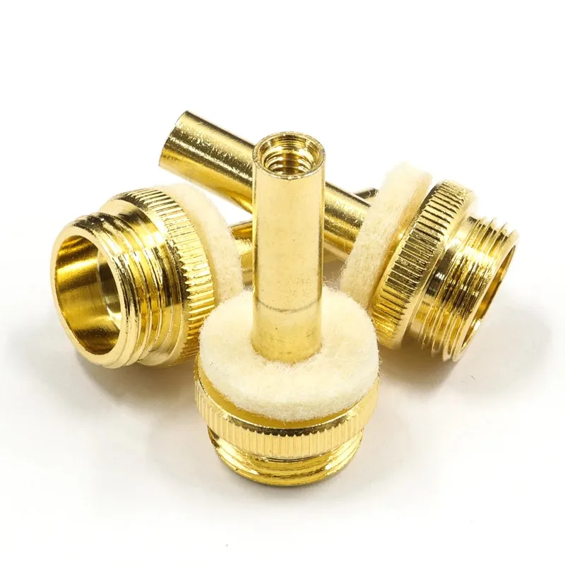 

12PCS Luxury Shell Trumpet Button Set with Gold Edge, Baja Style Top Valve Covers for Stage Performance & Custom Look