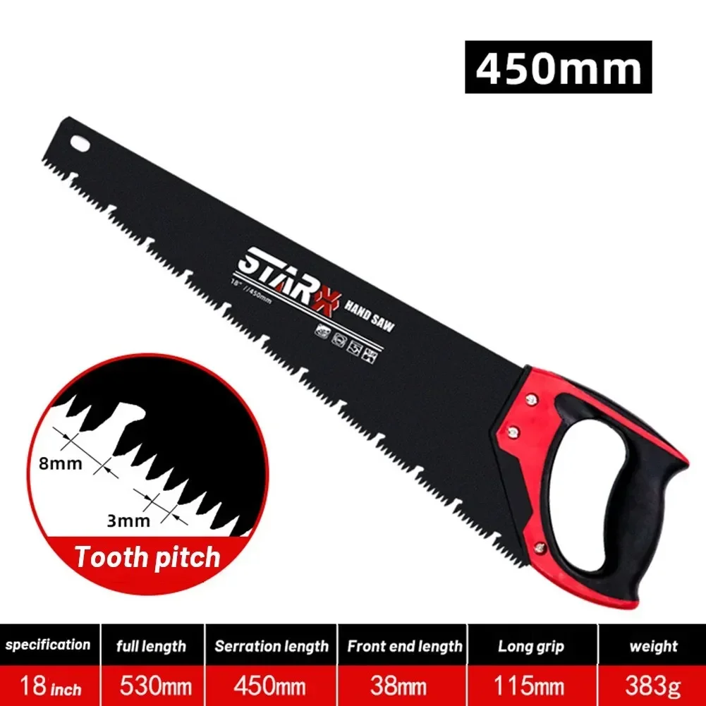 1* Woodworking Hand Saw 115mm 16-inch/18-inch/20-inch 1pc 1pcs 400/450/500mm 470/530/580mm Steel + Plastic New