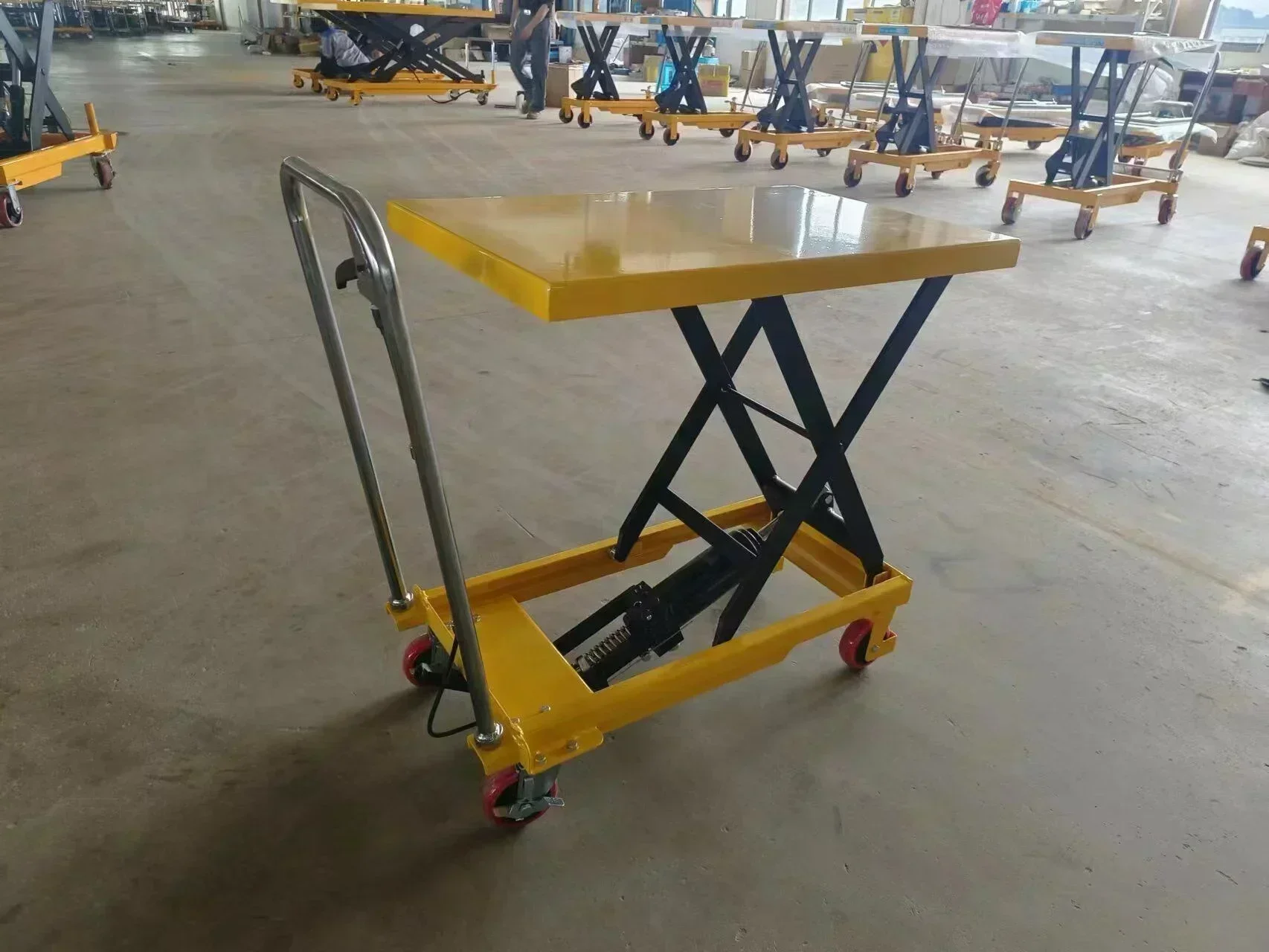 Manual handling hydraulic table lift 330lbs intelligent scissor lift 150 kg 1000 kg