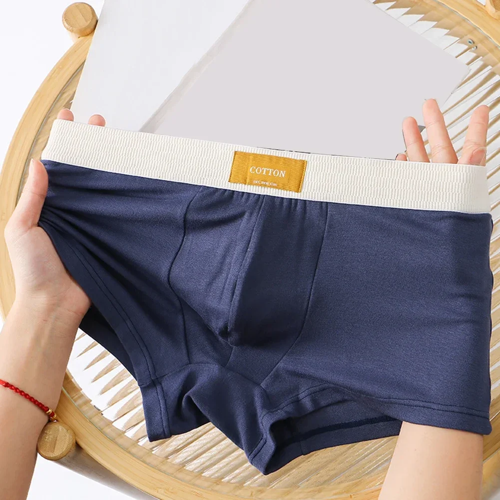 

Man Boxershorts Sexy Pouch Bulge Underpants Male Underwear Cotton Middle Waist Boxer Briefs Breathable Shorts Panties