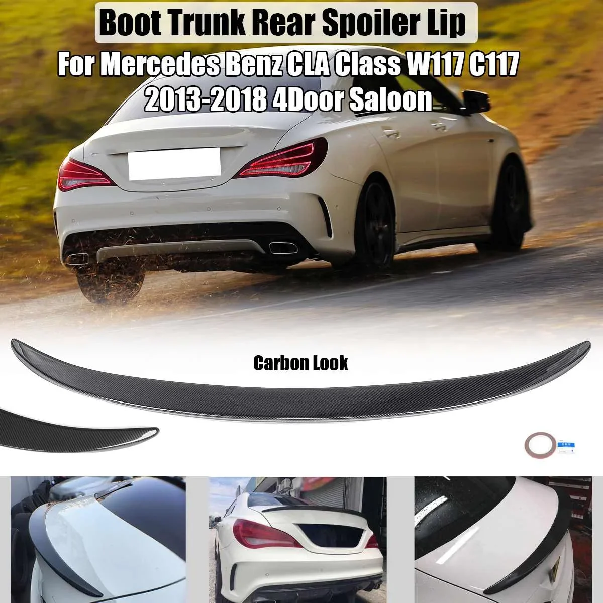 

Rear Boot Trunk Spoiler Lip For Mercedes For Benz W117 C117 2013-2018 CLA CLA45 for AMG CLA180 CLA200 CLA220 CLA250 4Door Saloon