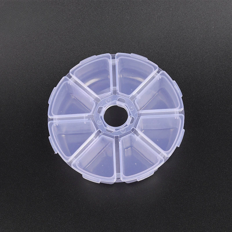 Watch Repair Accessories Tool-Box Plastic Storage Box 8-grid Component Box Watch Spare Parts Finishing Round Parts-Box