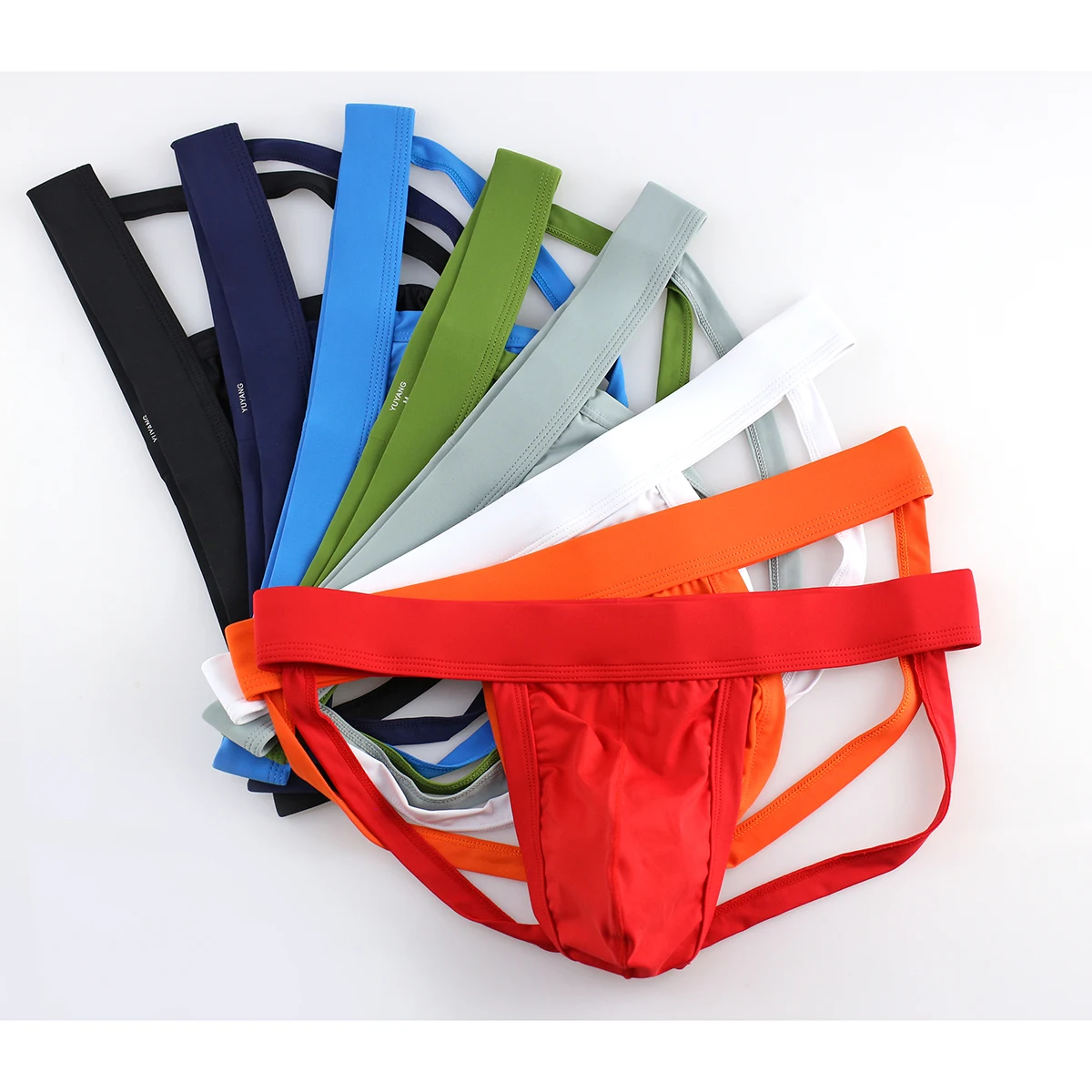 Men's Athletic Supporter Briefs Thong Sexy Performance Jockstrap Underwear Low Waist Bikini 9009