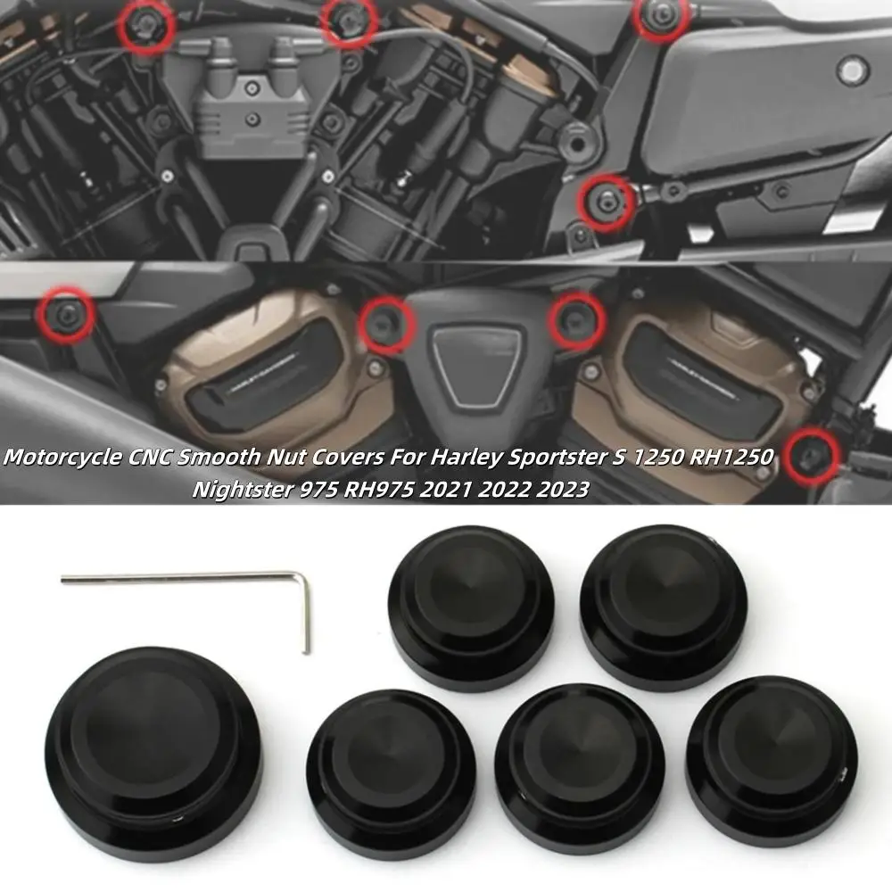 For Harley Sportster S 1250 RH1250 S Nightster 975 RH975 S Motorcycle Nut Cover CNC Premium Design Nut Cover 2022 2023