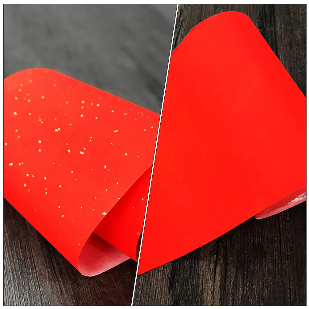 

2 Rolls Rice Paper Couplet Calligraphy Red Spring Festival Chinese Xuan Thicken for Scroll