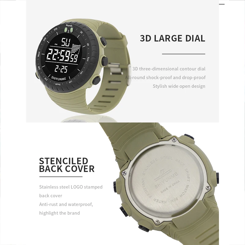 SHIYUNME G Style Orologio sportivo da uomo Impermeabile Display militare Orologio Orologi Modern Digital Reloj Hombre Orologio di moda di lusso