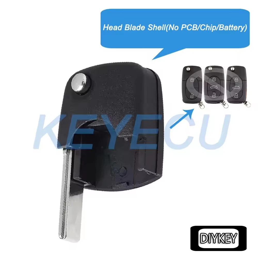 

Flip Remote Key Fob Head Shell Case With Key Blade for Audi A2 A3 A4 A6 A8 TT B5 RS4 RS6 S4 S6 S8 Cabriolet