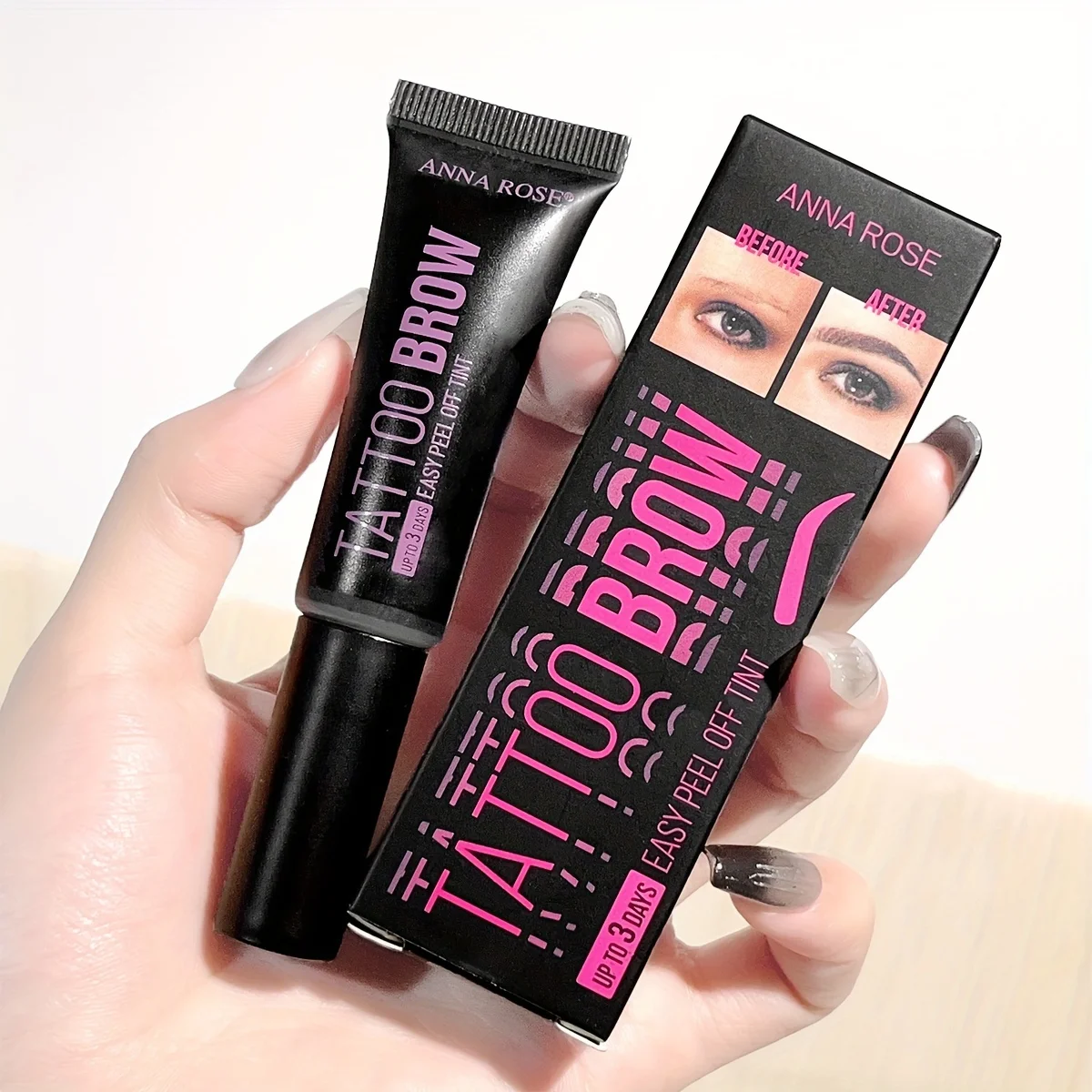 Professional Eyebrow Enhancers ครีมผู้หญิงธรรมชาติ Liquid Dyeing Eyebrow Set Brow Tattoo สีติดทนนานกันน้ํา Eyebrow Gel