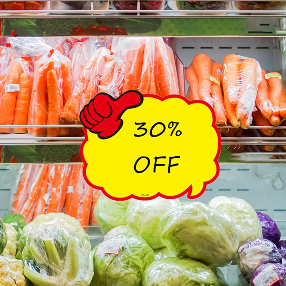 

10 Sheets Price Tags Paper Signs Bright Color Sale Promotion Stickers for Retail Shop Market Garage Sale Advertising Labels