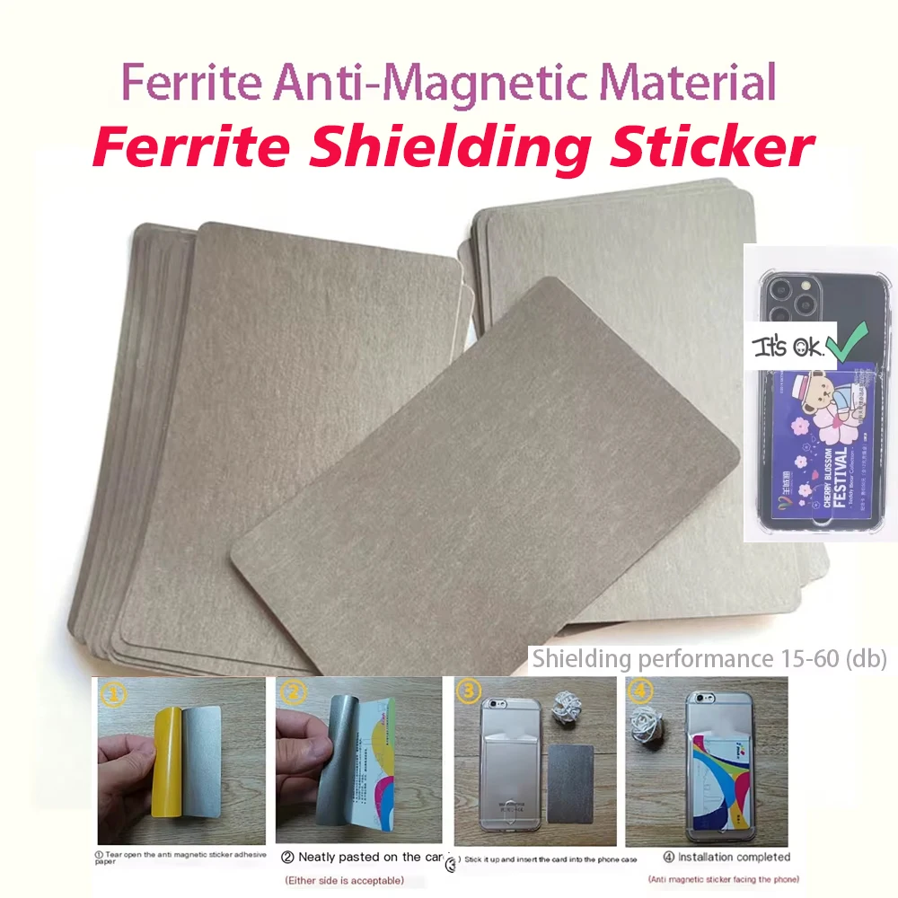 Anti-Metal Magnetic NFC Sticker Paster Ultra-Thin Bus Card Antimagnetic Sticker Printed Single Side NFC Anti-interference Sheet