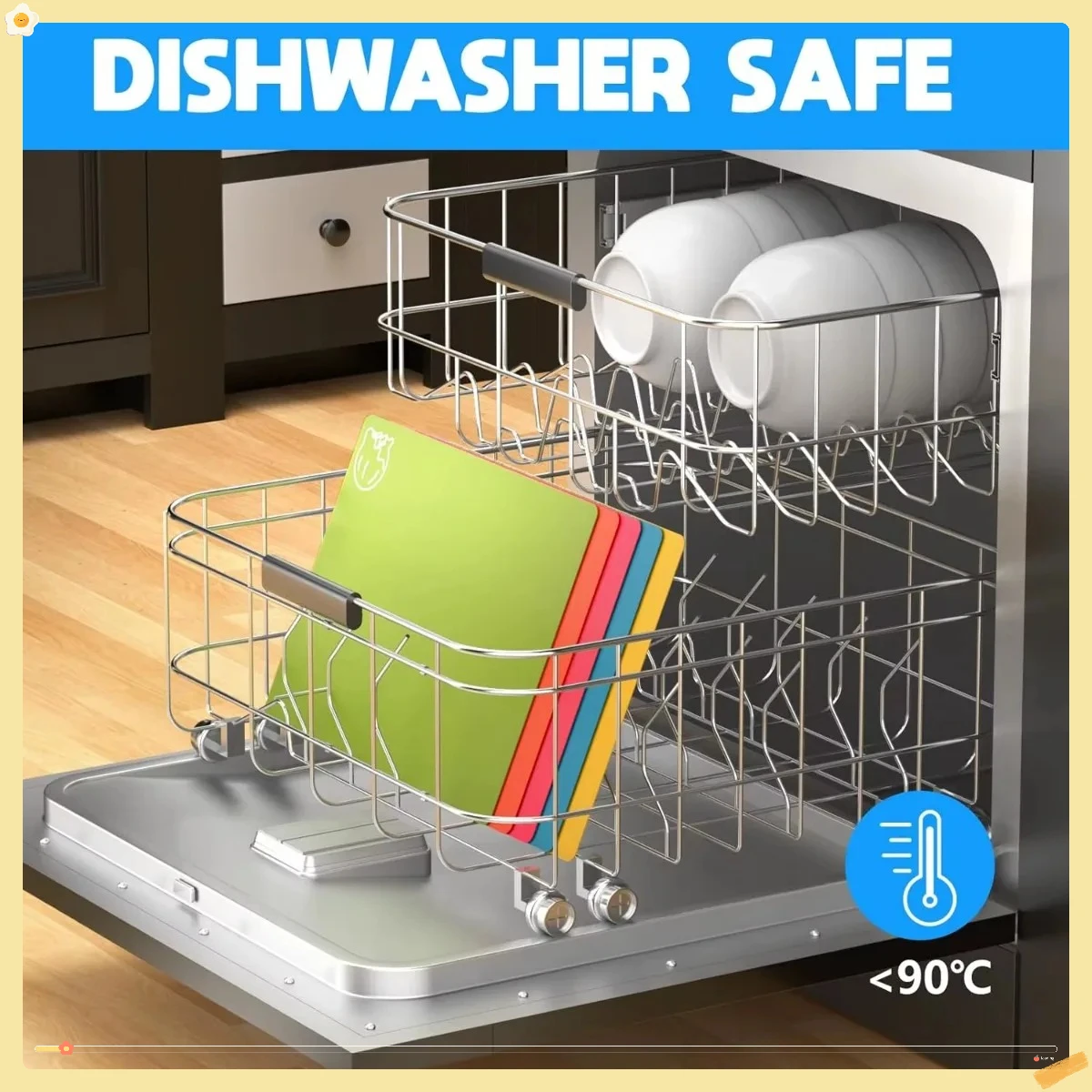 5 sztuk elastycznych desek do krojenia, plastikowe deski do krojenia bez BPA do kuchni, antypoślizgowa mata do krojenia mięsa i warzyw