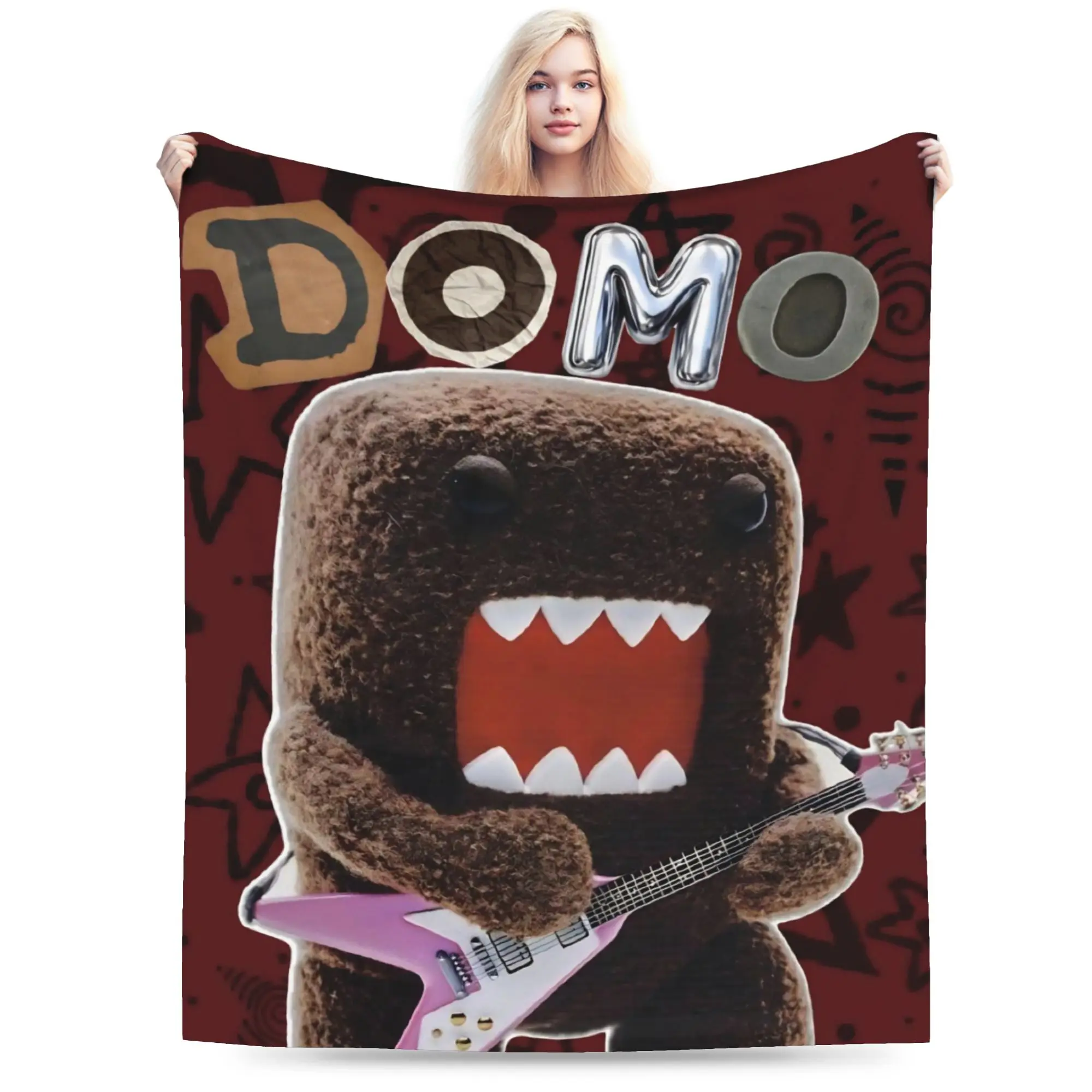 Super Soft Domo Kun Throw Blanket Premium Fleece Flannel Lightweight  Bed Blanket Cozy Plush Blankets All Season Use