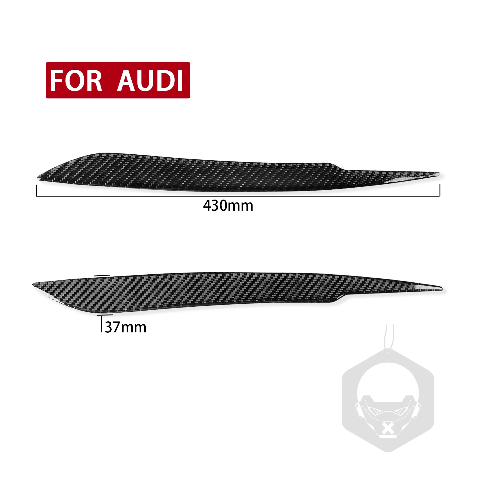 For Audi A4 B7 S4 2006-2007 Carbon Fiber Front Headlight Eyelid Eyebrow Cover Trim Car Styling Decoration Accessories Sticker