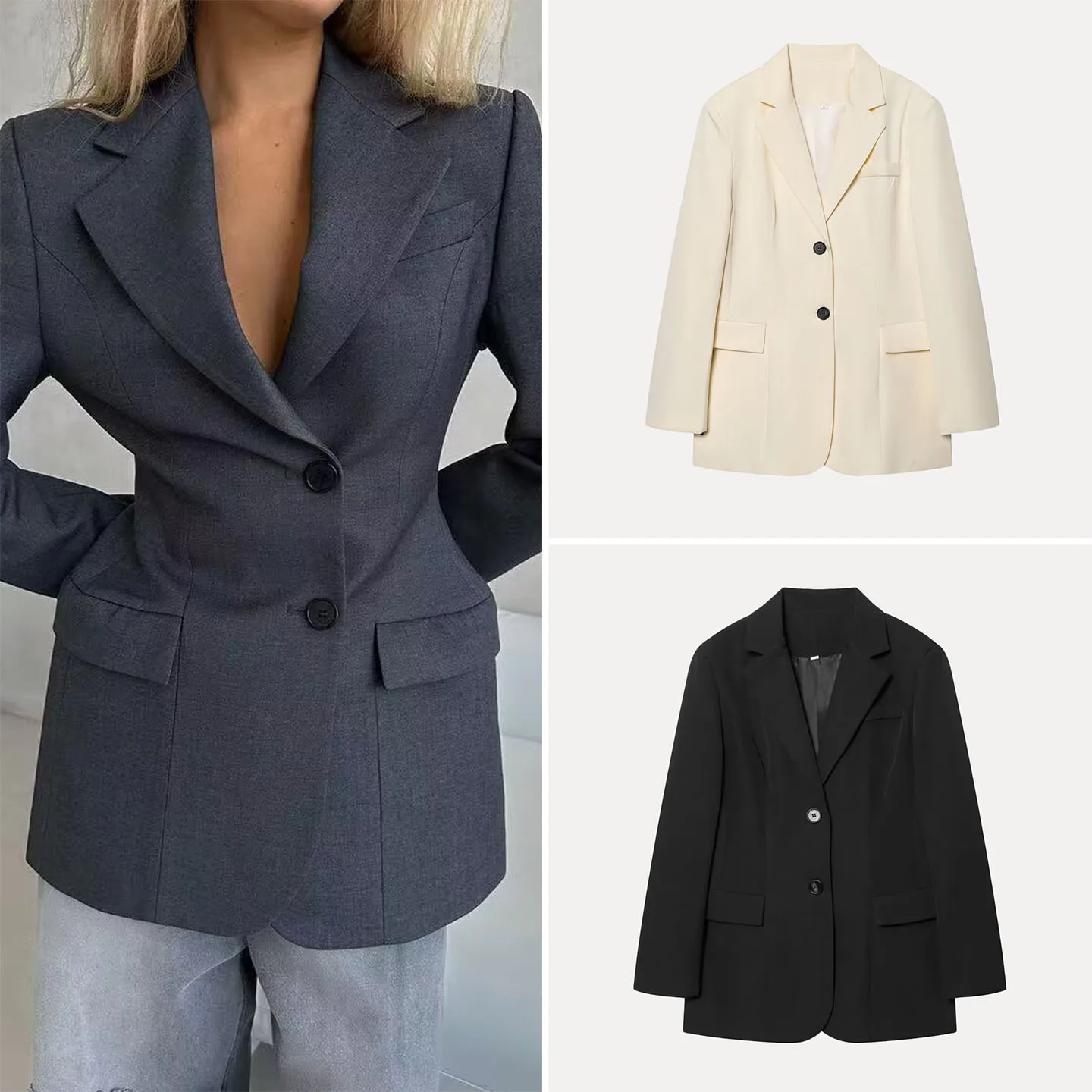 

Новинка 2026: Модная женская куртка Slim Fit для весеннего городского стиля, универсальная, с длинным рукавом, бренд Z