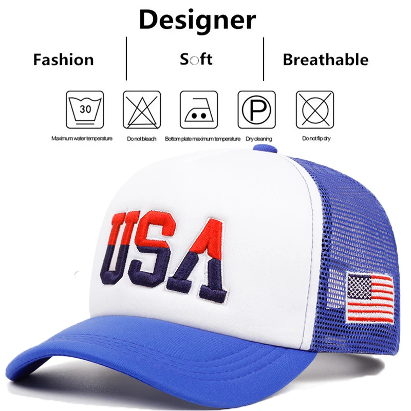 2024 New Hat USA Letter Embroidered Baseball Cap Men\'s And Women\'s Fashionable Snapback Outdoor Sports Sun Hat