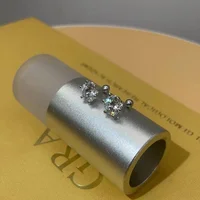 0.3-2CT Moissanite Earrings 925 Sterling Silver Round Cut Stud Earrings Piercing Earrings for Men and Women Fine Jewelry - Image 5