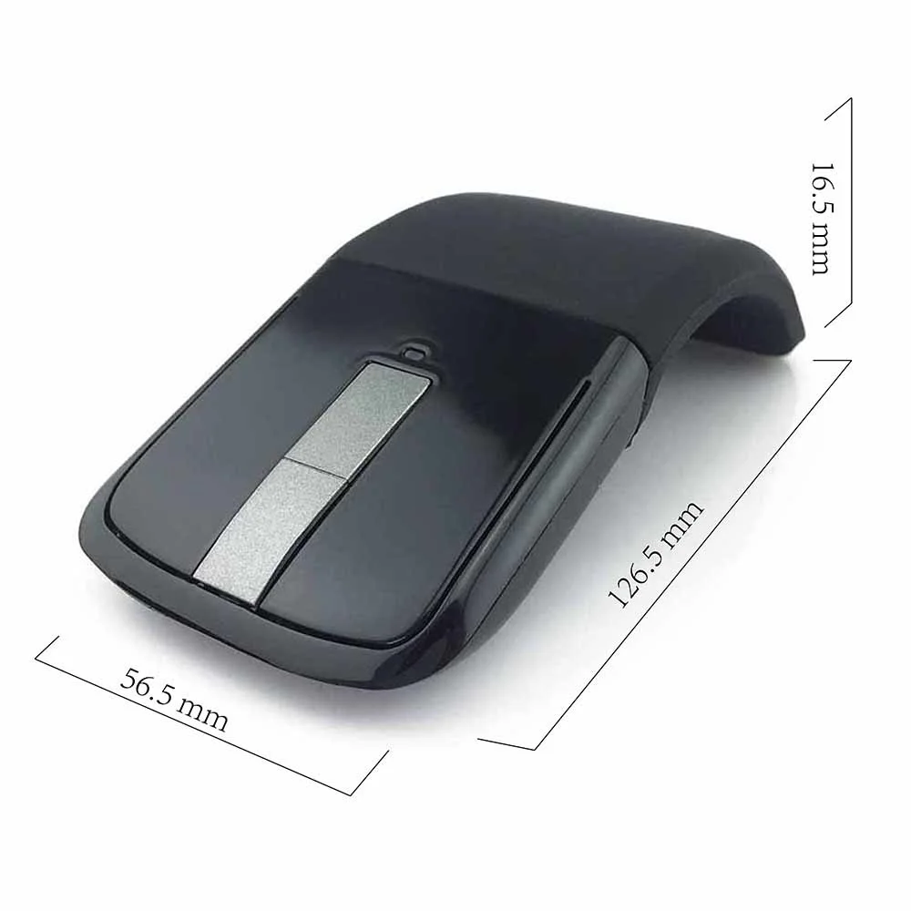 Bluetooth Wireless 2.4G Mouse Arc Touch Ultra Thin Folding Design Mause 1200 DPI Foldable Computer Portable Mice For PC Laptop