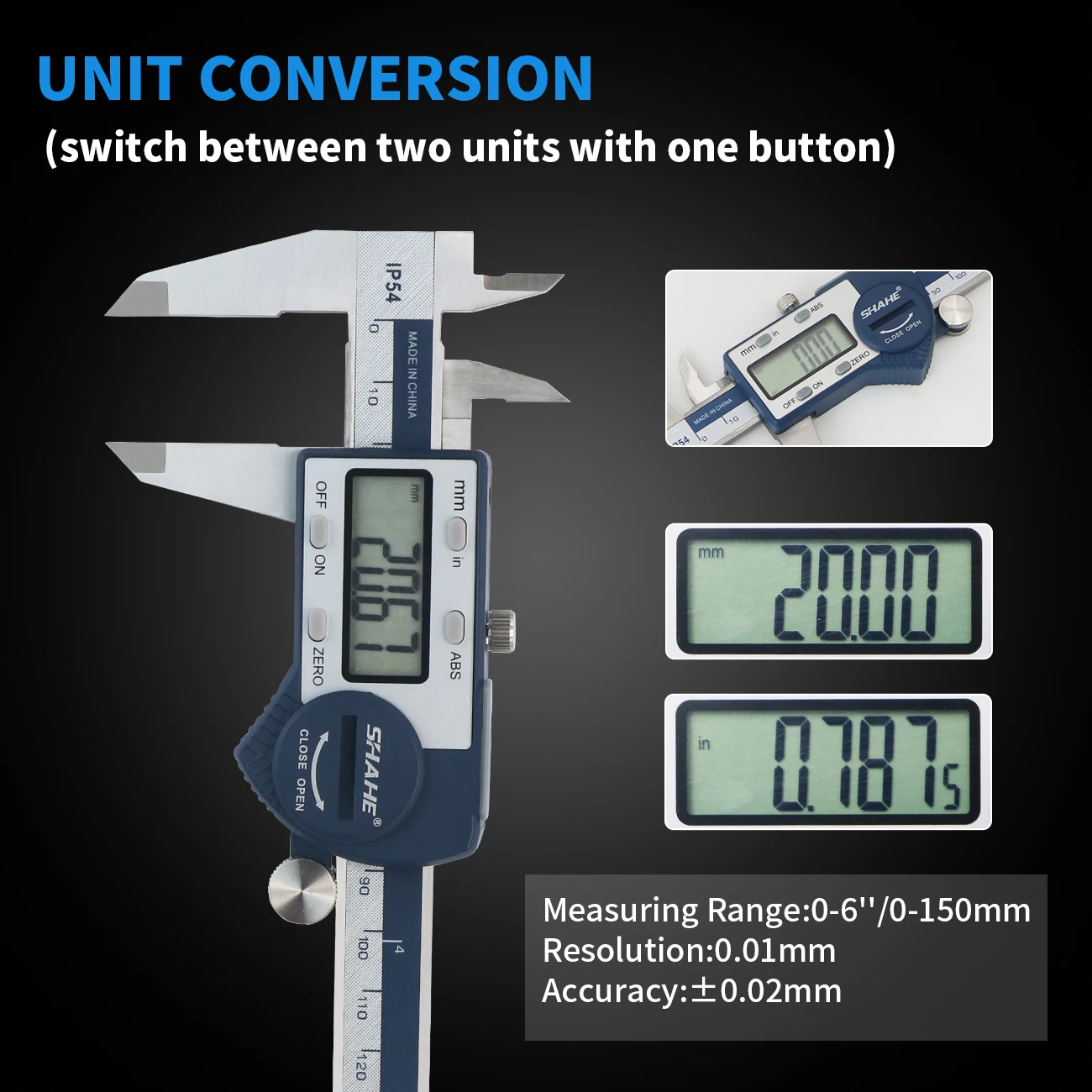 IP54 Waterproof Digital Caliper Messschieber With LCD Screen Digital Vernier Caliper Gauge In Steel Micrometro Measuring Tool