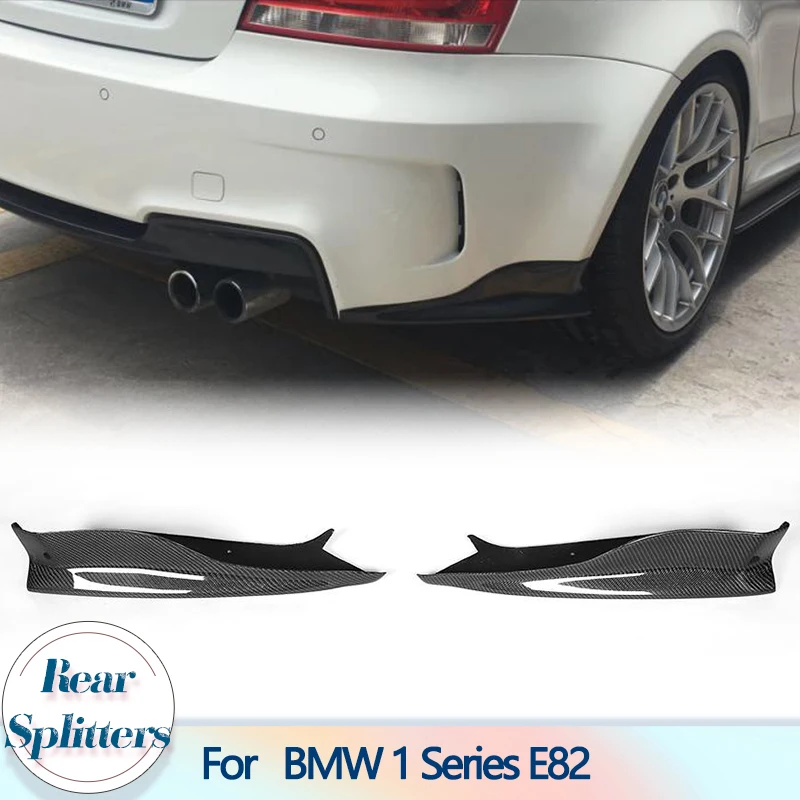 

Car Rear Bumper Splitters For BMW 1 Series E82 1M 2011-2013 Carbon Fiber Rear Bumper Splitters Canards FRP