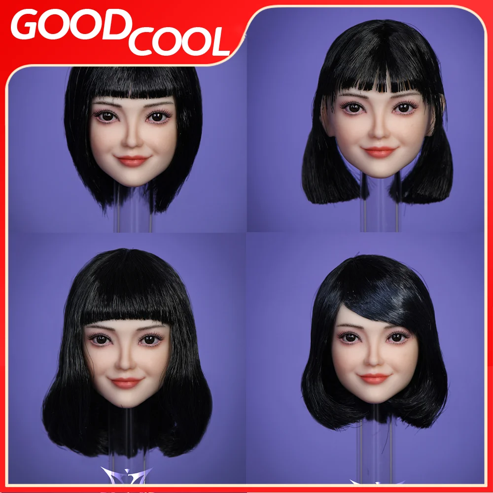 YMTOYS YMT066 1/6 Scale Baby Faced Smiling Girl High Quality Head Sculpture Fit 12 inch Action Figure Body For Fans Collection