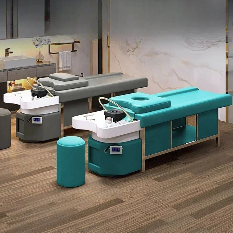 

Professional Spa Shampoo Recliner Bed with Washbasin for Pedicure and Foot Massage Therapy in Beauty Salons