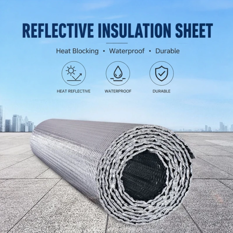 Roof Heat Insulation Sheet Reflective Aluminum Foil Bubble Barrier Waterproof Thermal Insulation Curtain for House Attic Garage