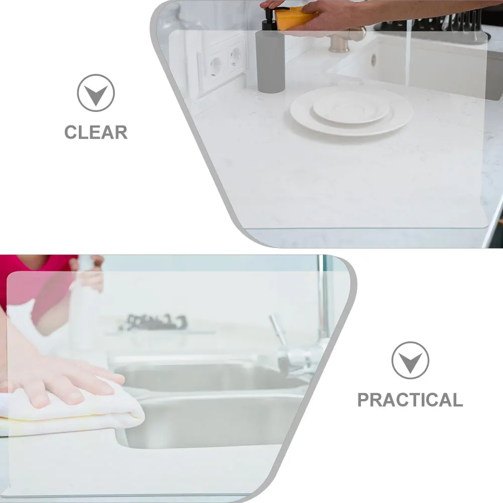 

2pcs Bathtub Splash Guard Anti Splashing Baffle PVC Transparent Edge Baffles Waterproof Oil Resistant Kitchen Bathroom Shower