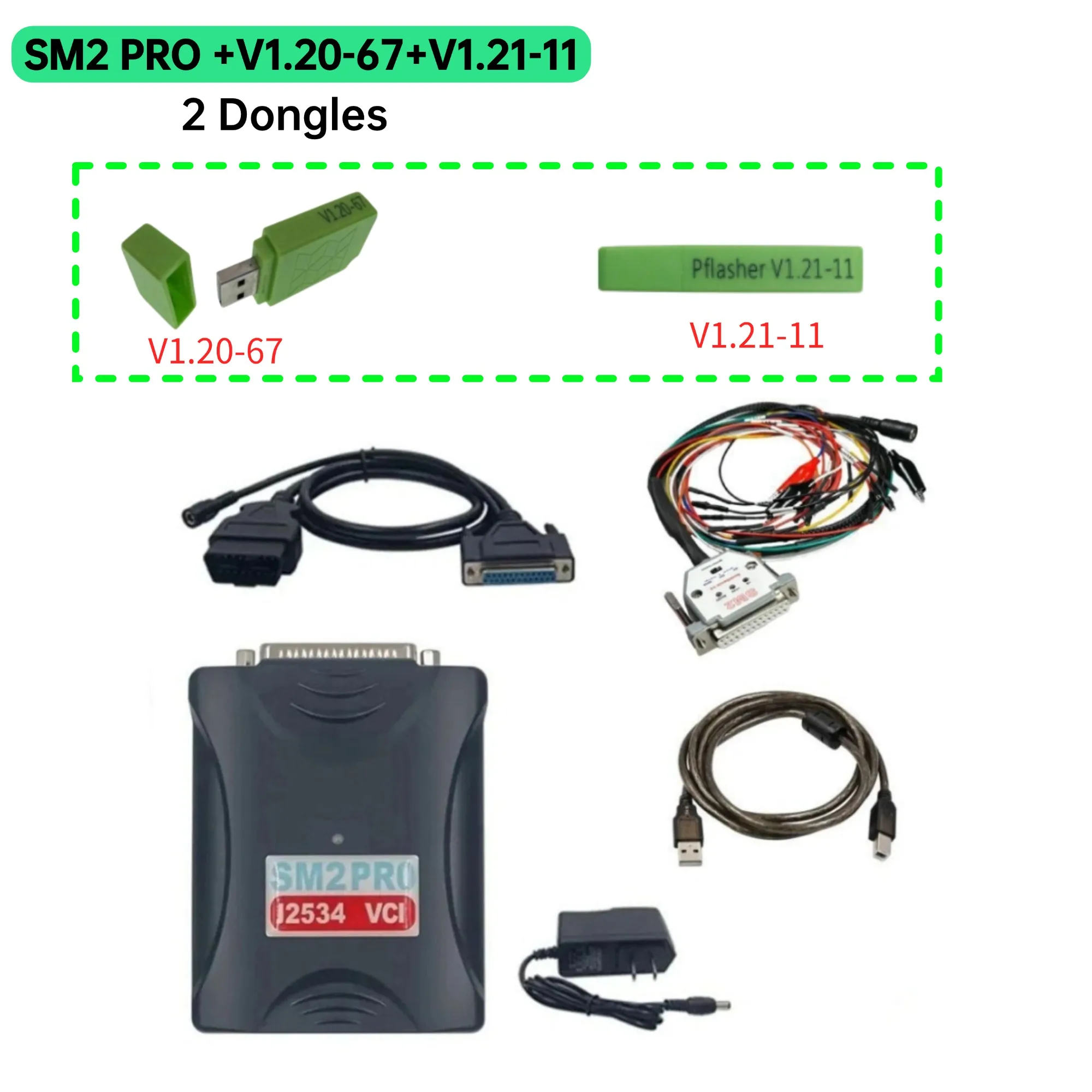 【اشتر الآن!】J2534 pro + 22 إصدار SM2 ملحق 1.20 Pcmflash ECU مبرمج أداة مقعد رقاقة معدات تشخيص السيارات