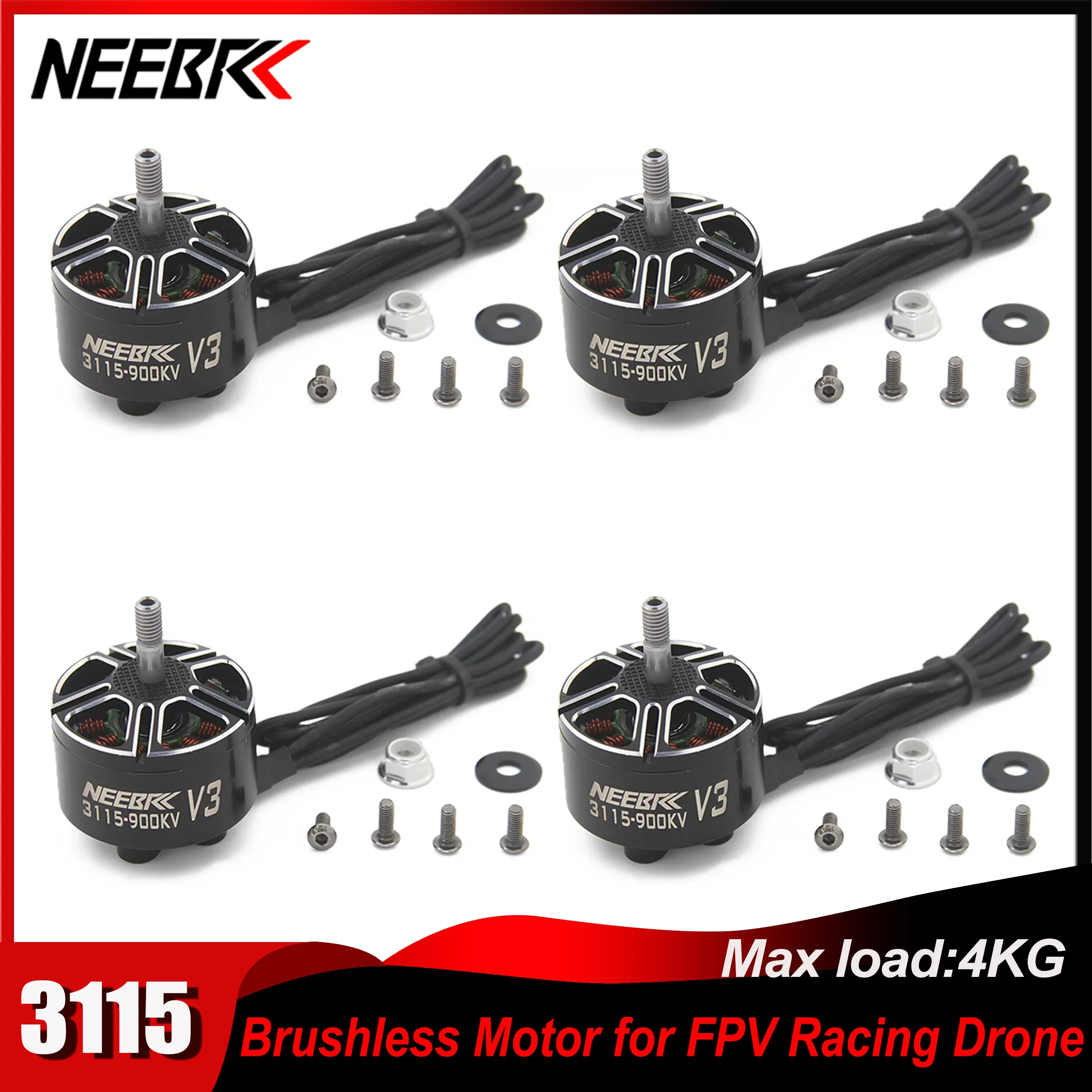 

1/2/4PCS NEEBRC 3115 900KV 3-6S FPV Racing Drone Brushless Motor for RC Plane Mark4 V2 8/10 inch Long Range Freestyle Aircraft