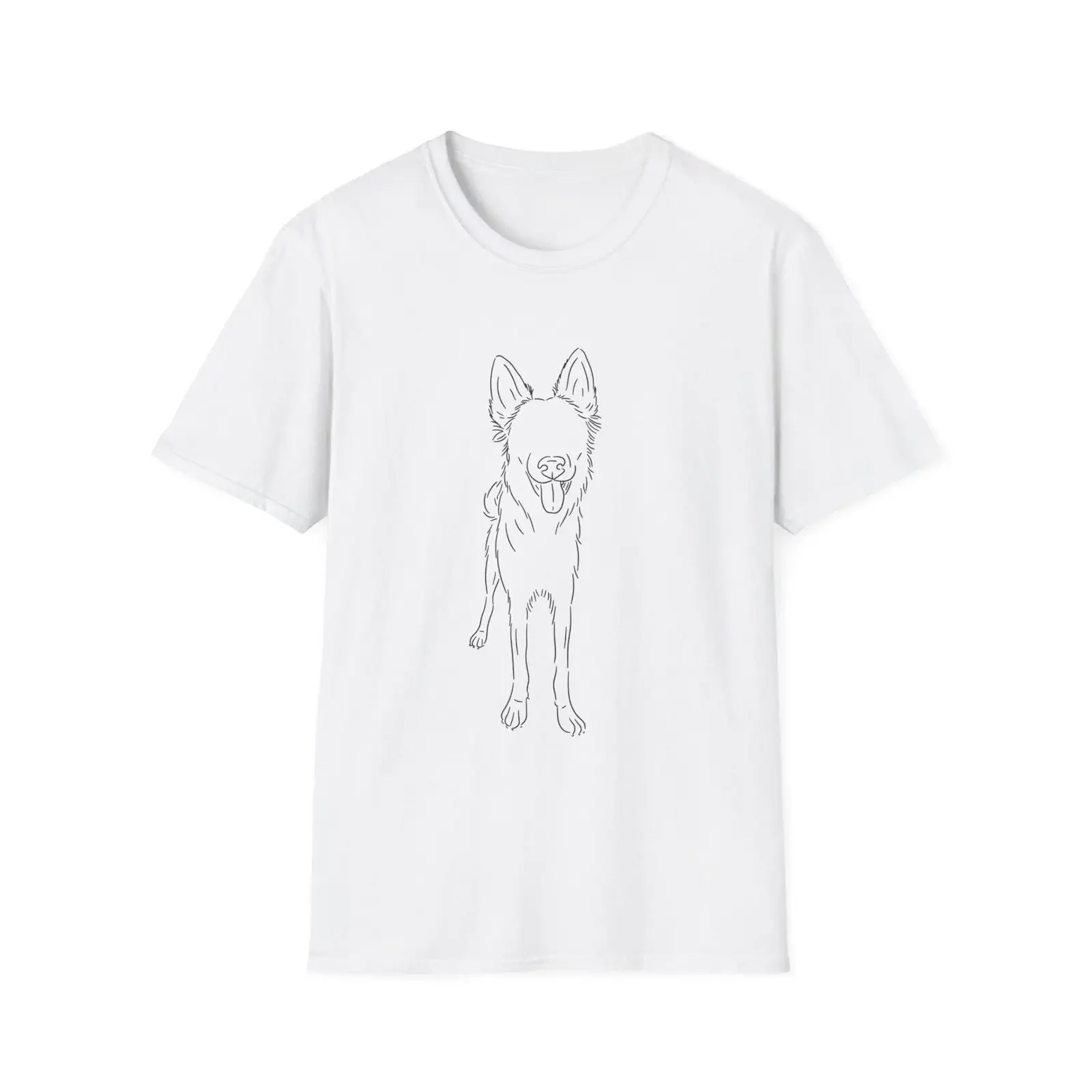 Ihr Hund auf einem T-Shirt, personalisiert, Vintage-Look, vielseitig einsetzbar, Streetwear für Herren, bequeme Kleidung mit grafischem Design.
