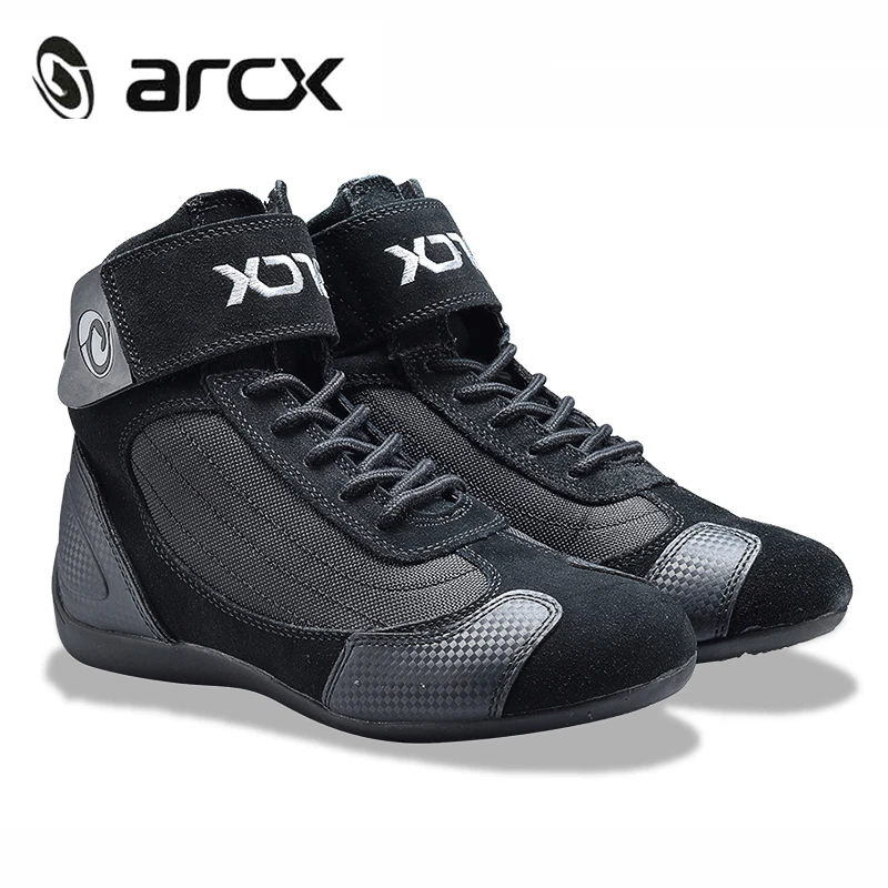 ARCX Motorcycle Boots Racing Shoes Cow Leather Street Motorbike Bike Chopper Motocross Botas Moto Shoes