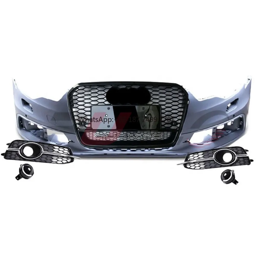 

Car Accessories Modified for . A6 2016-2018 Change to RS6 Model Include Front Bumper with Grille Rear Diffuser