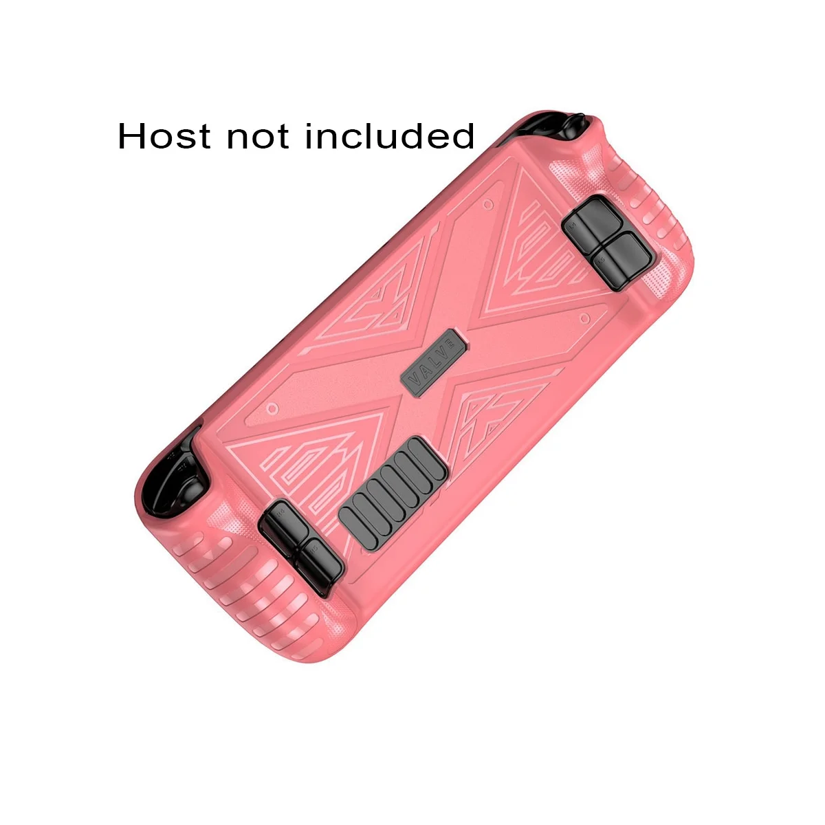 เคสป้องกัน TPU สำหรับคอนโซลเกม Steam Deck ฝาครอบป้องกันแบบนิ่มกันลื่นกันรอยขีดข่วนสำหรับดาดฟ้าไอน้ำ (สีชมพู)