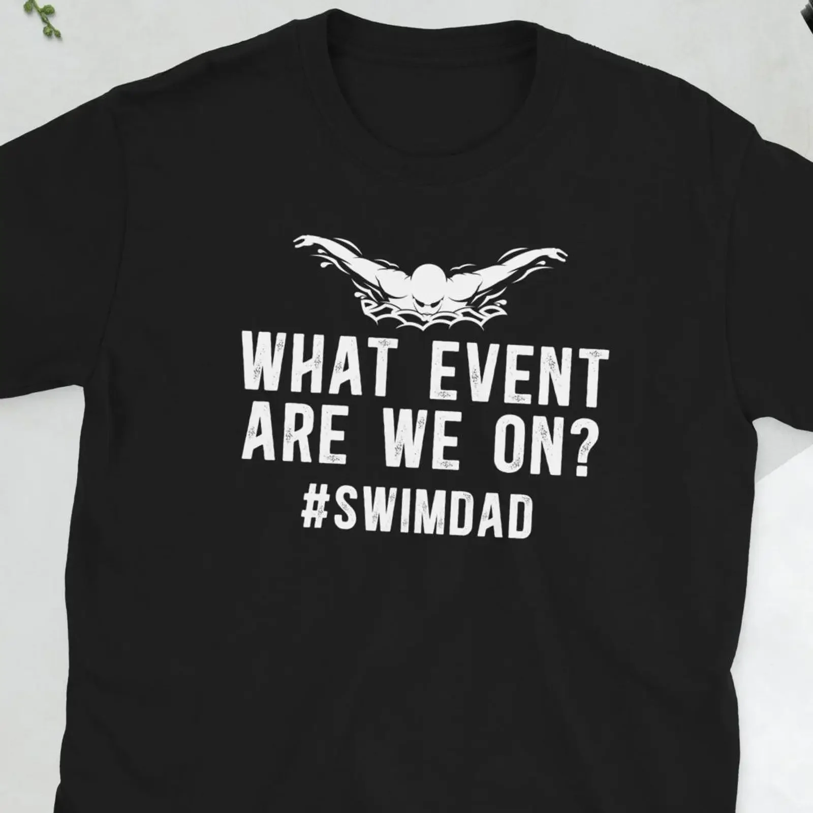 Proud Swim Dad Of A Swimmer Swimming s T Shirt vintage Washed designer clothes fashion Casual graphic Stylish Slightly Unisex