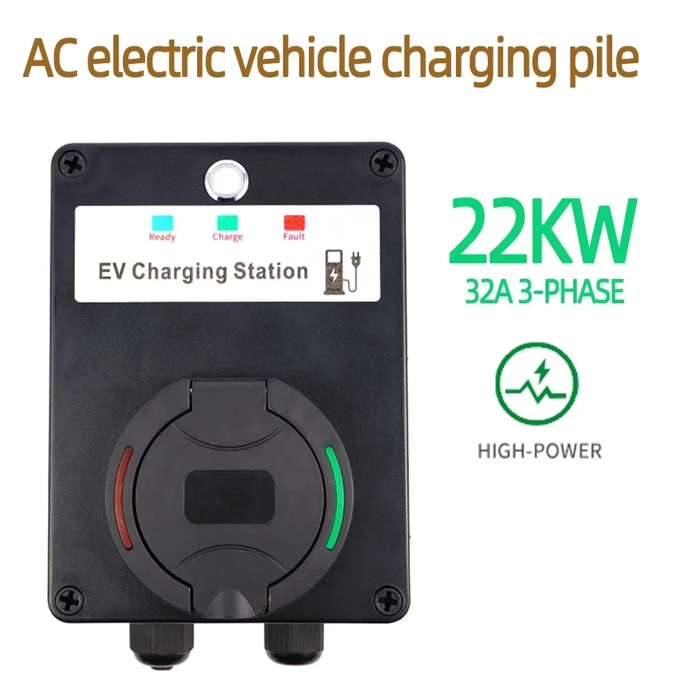 IEC 62196 32A 7.2KW 22KW Wallbox Charging Station Wall Mounted Charging Pile For Type 2 Car And Easy Installation And Use