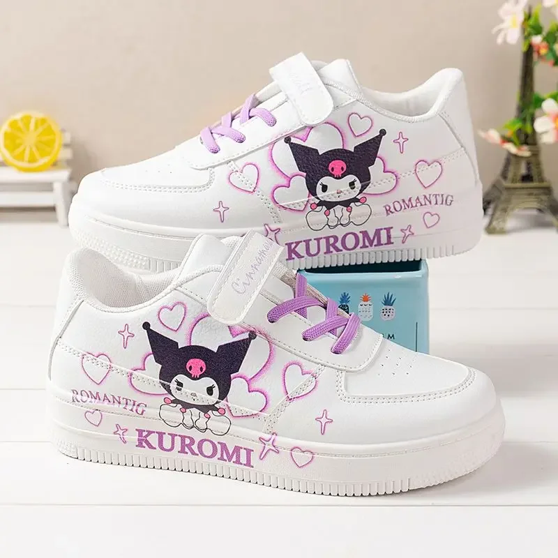 Anime Sanrios Cinnamoroll Shoes Woman Cartoon Kuromi Student Versatile Casual Breathable Board Shoes Girls Anti-Slip Sneakers