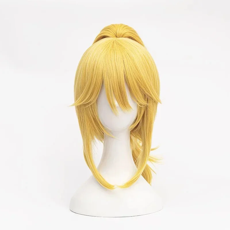 

Super Bowsette Kuppa Koopa Hime Princess Cosplay Wigs Blond Straight Synthetic Hair Halloween Party Props