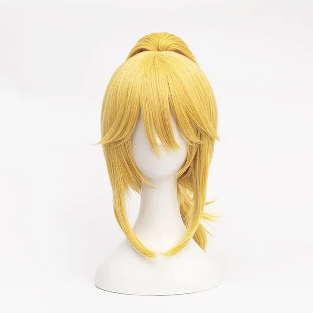 Super Bowsette Kuppa Koopa Hime księżniczka peruka do cosplay blond proste włosy syntetyczne rekwizyty na imprezę Halloween