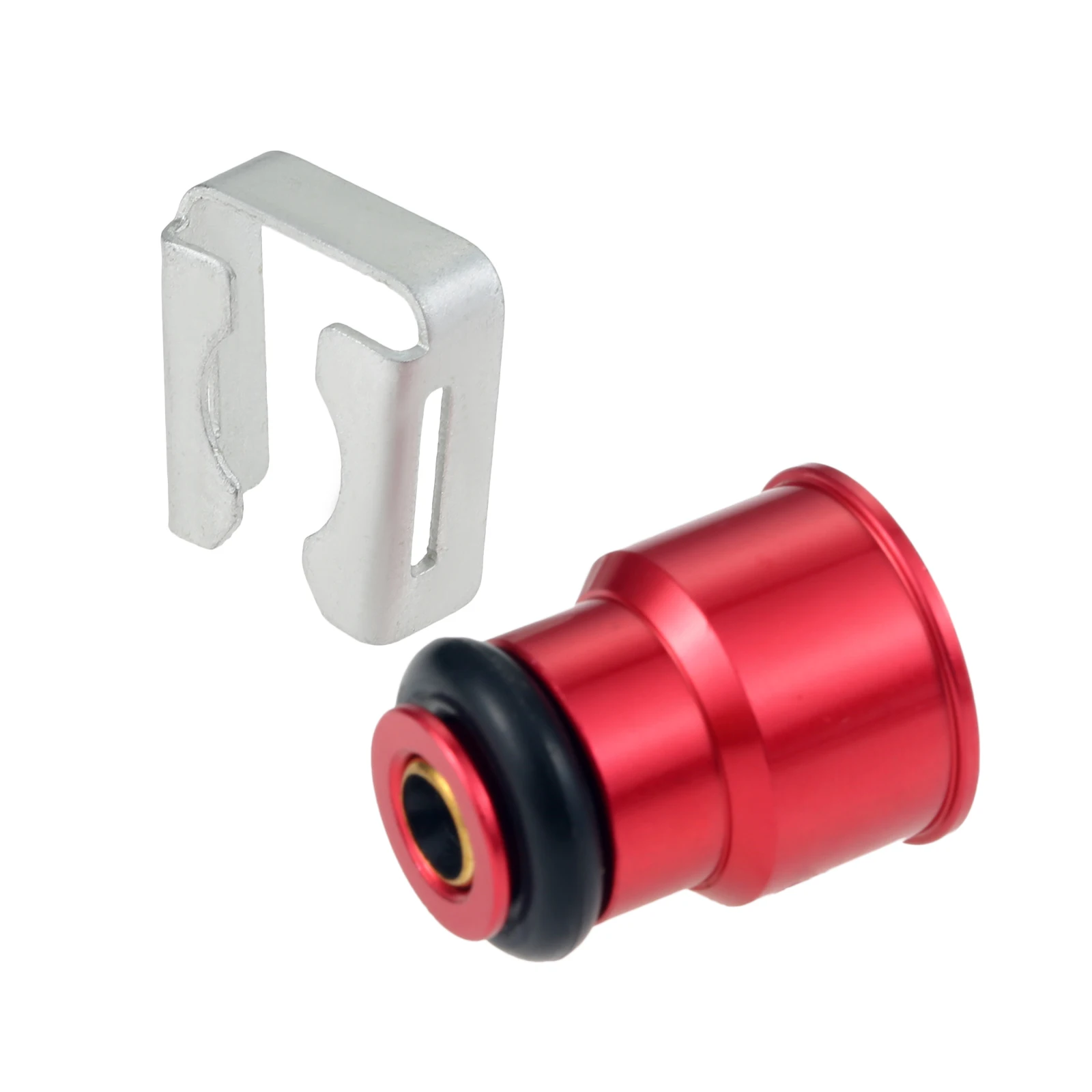 1PC Fuel Injector Top Hat Adapters Red Car Fuel Injector 210lb 2200cc Adapter Hats with Filters Short NGI-2 11mm EV14 48mm - view 3